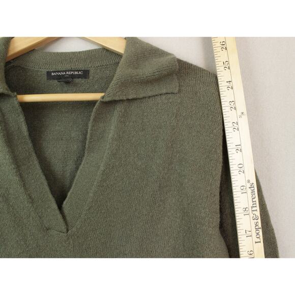 Banana Republic Collared Pullover Sweater - Olive Green - Medium - Picture 7 of 8